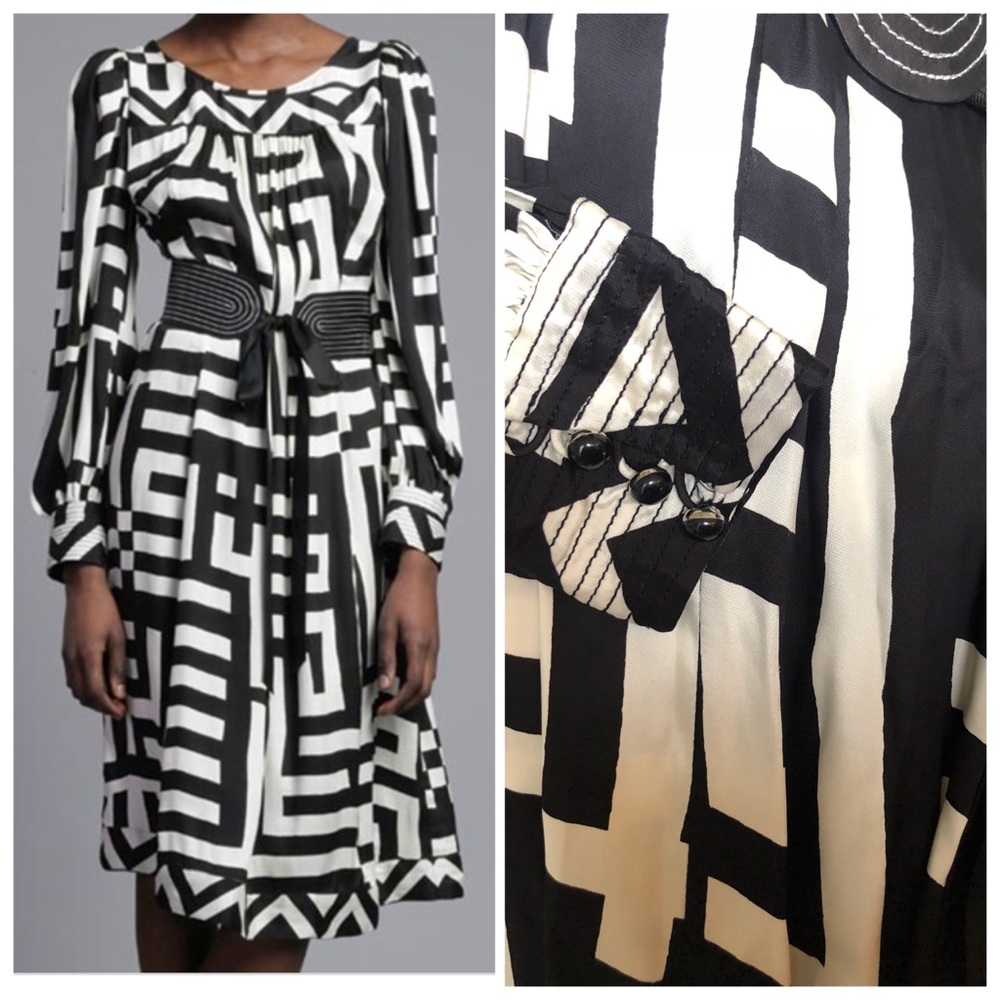 Tracy Reese silk long sleeve dress